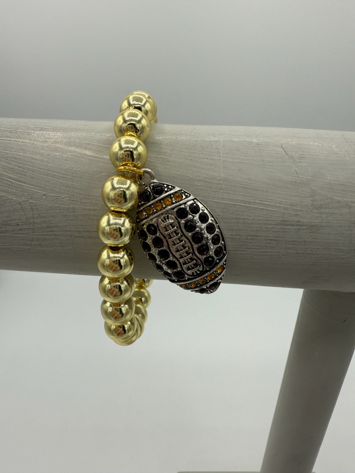 Football Beaded Bracelet