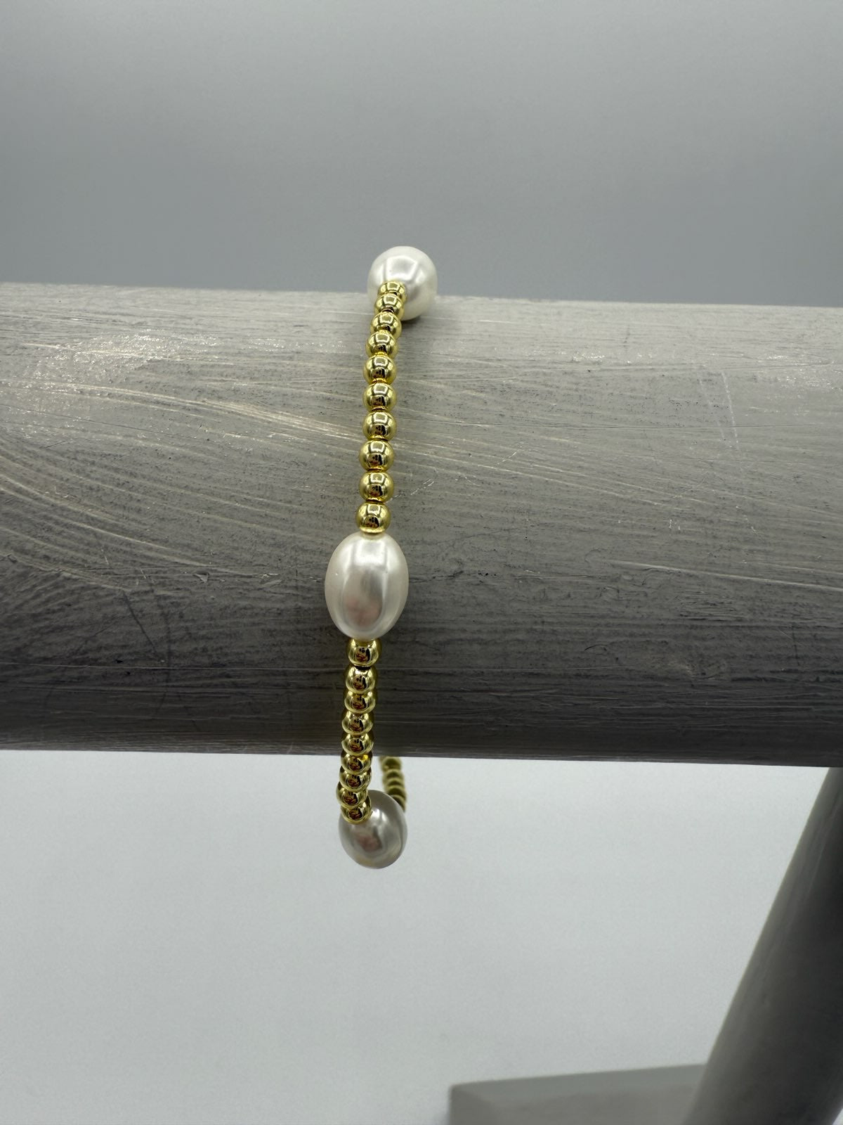 Pearl & Gold Beaded Bracelets