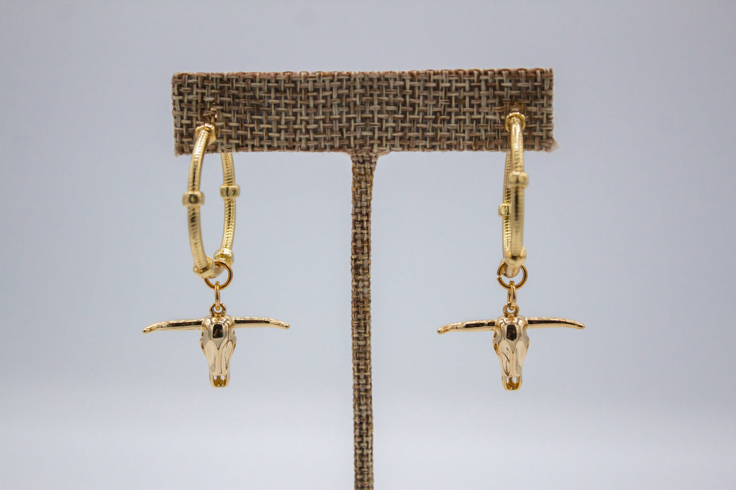 Golden Longhorn Hoop Drops