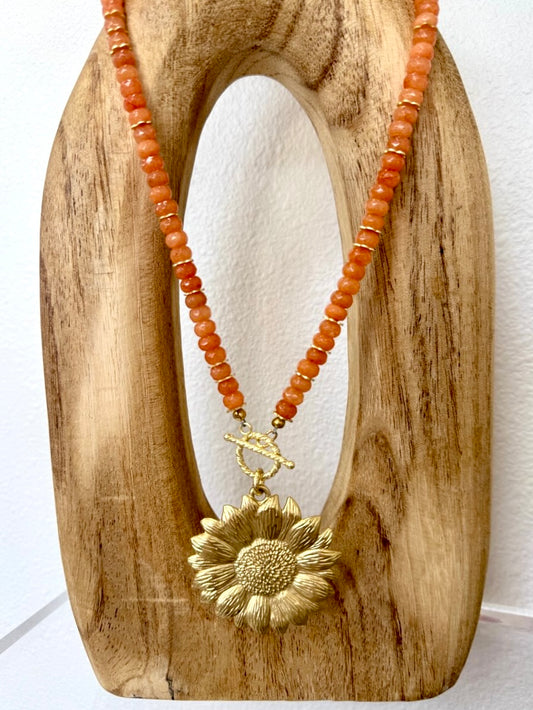 Golden Bloom Sunflower Necklace