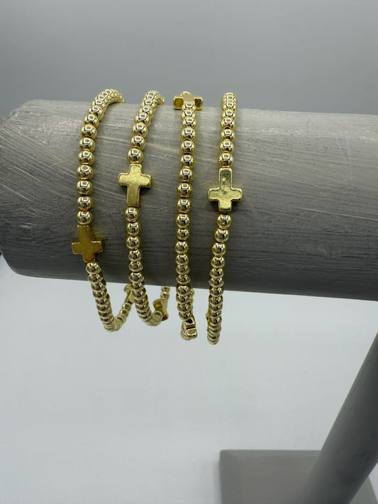 Beaded Cross Bracelet