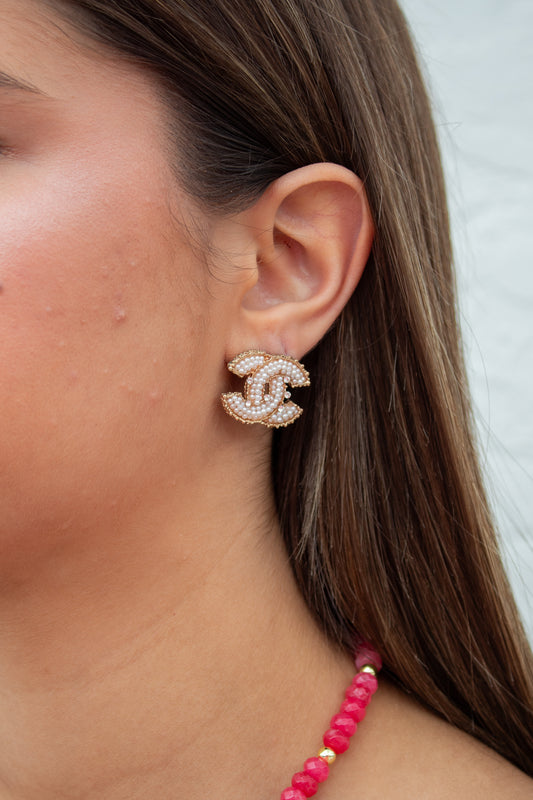 Pearl Luxe Chanel Studs