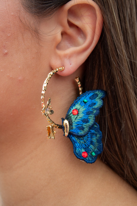 Midnight Flutter Statement Hoops